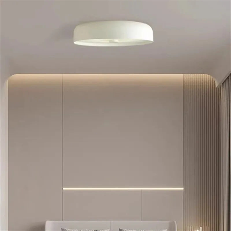 plafonnier moderne minimaliste blanc noir marron adhésif mat opacité éclairage salon chambre Küche