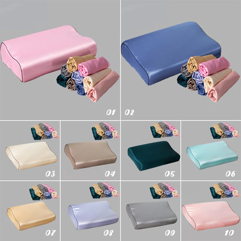taies d'oreiller soie uni moderne respectueux environnement zip beige blanc rose clair vert foncé