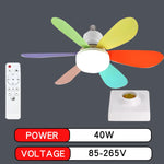 ventilateur moderne blanc lumières led télécommande flux lumineux élevé certification ul cem