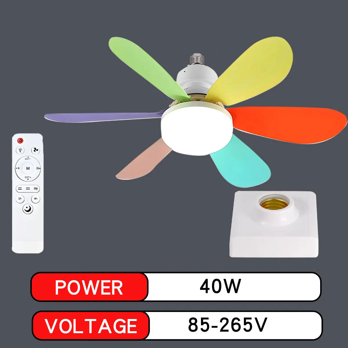 ventilateur moderne blanc lumières led télécommande flux lumineux élevé certification ul cem