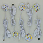 plaque led blanc circulaire adhésif commutateur tactile câble usb 15m 3w 6w 10wmodifiable luminosité