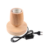 lampe table moderne minimaliste bois naturel noir géométrique câble interrupteur tringleEUR