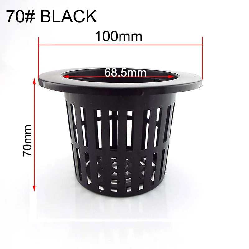 pot plante hydroponique maille plastique blanc noir culture sans sol pépinière