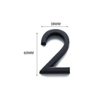 numéro porte adhésif acrylique moderne noir 38mm 60mm minimaliste rond simpleextérieur chambre ménagehôtel