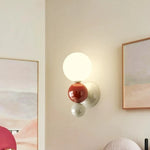 applique murale moderne sphères colorées blanc rouge vert éclairage quotidien fixée mur nordique