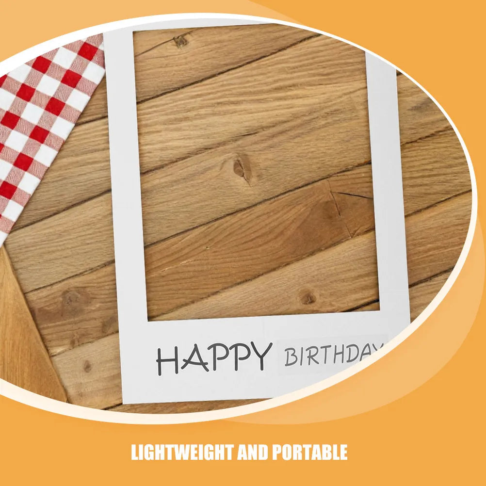 cadres photo anniversaire happy birthday bois carton decor party selfie photo booth props