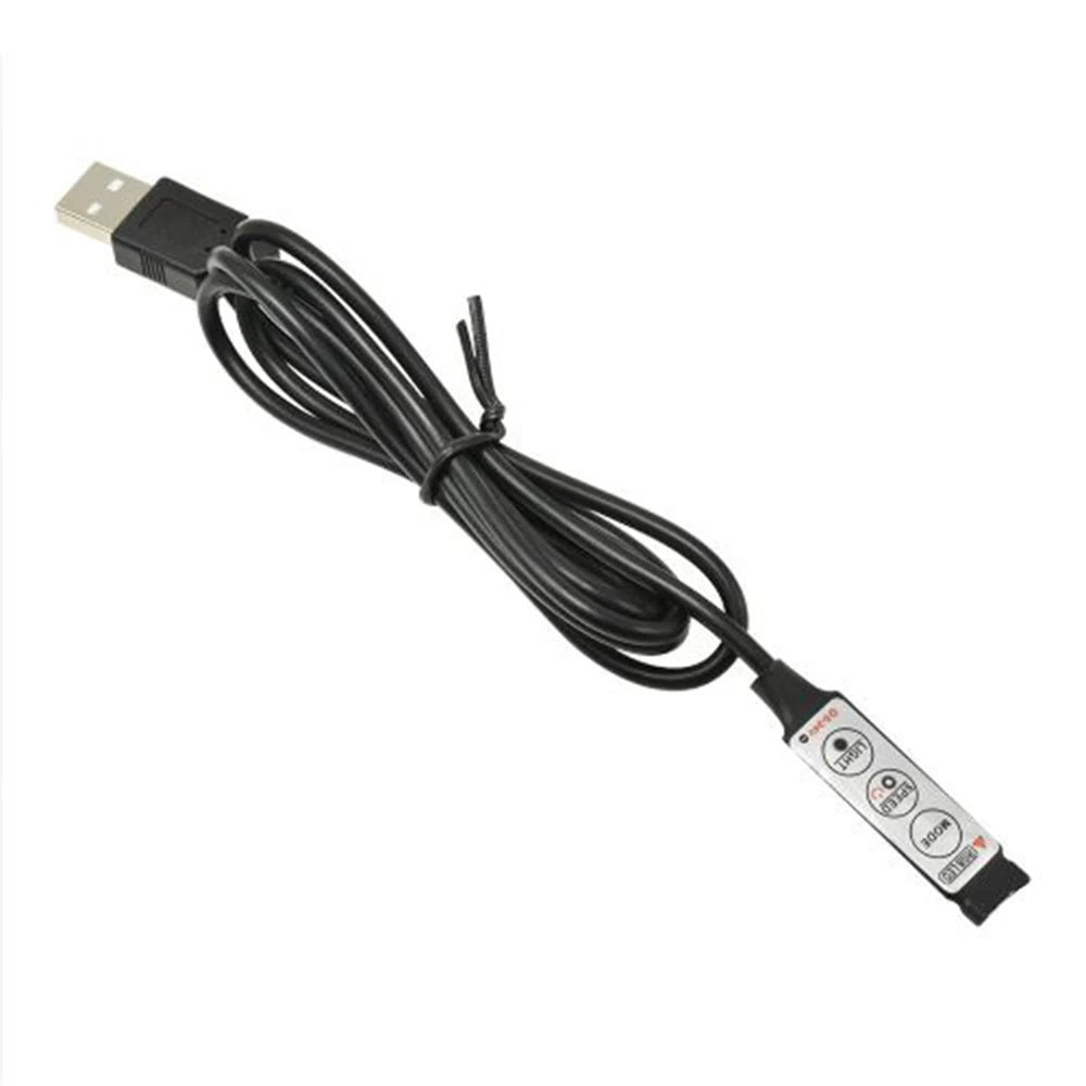 câble usb noir connecteur usb contrôleur led boutons mode vitesse lumiere série moderne