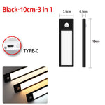 veilleuse led sans fil rechargeable détecteur mouvement sous meuble blanc moderne 10cm 20cm 30cm
