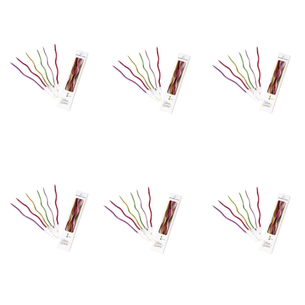 bougies flexibles bougie d'art beeswax flamme colorée violet doré rose vert blanc rayures ondulées