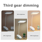 lampe table led clip usb rechargeable moderne blanc flux lumineux variable nocturne étude