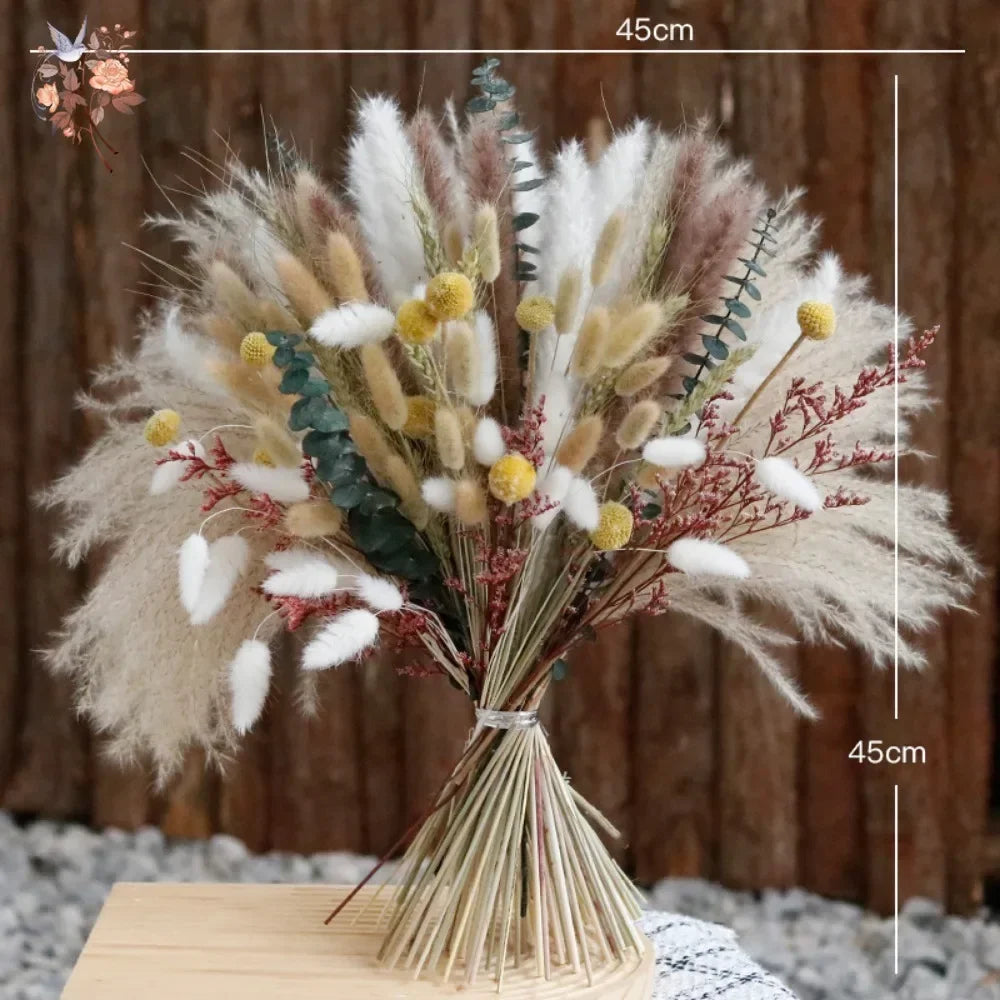 bouquet fleurs séchées naturelles décoration maison rustique bohème anniversaire mariage