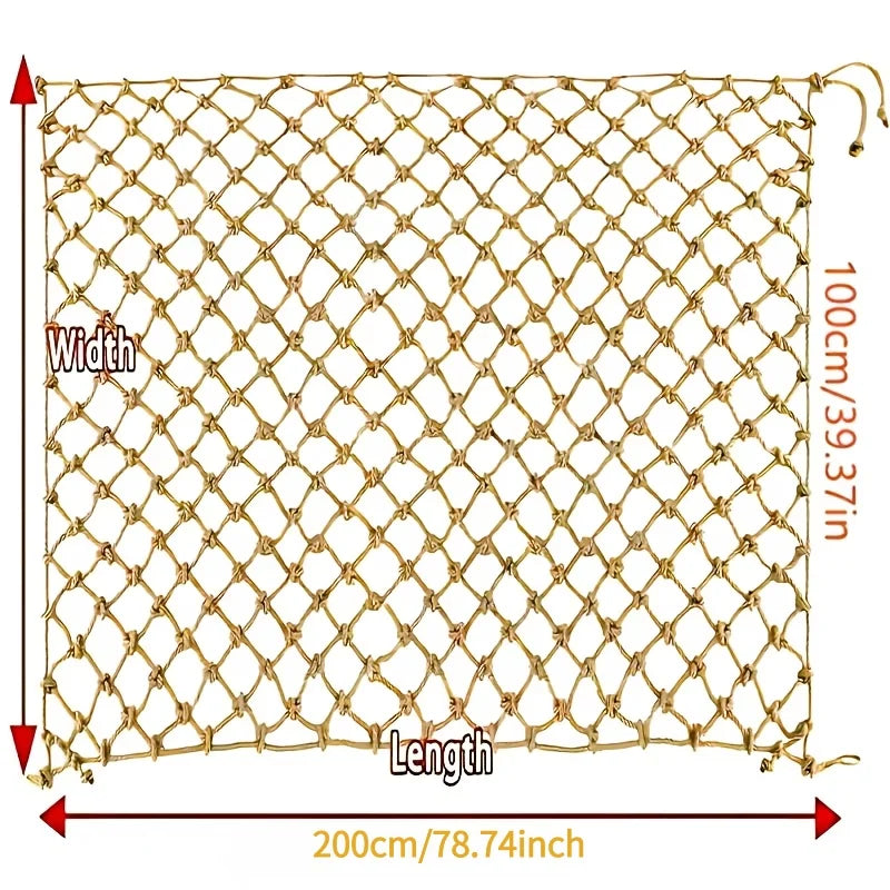 filet sécurité beige maille carrée tissage serré extérieur intérieur decoration