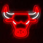 lampe néon tête taureau rouge blanche moderne usb powered chaîne fixations