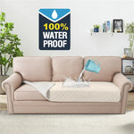 coussin protection canapé imperméable tissu microfibres beige clair quilté moderne lignes diagonales