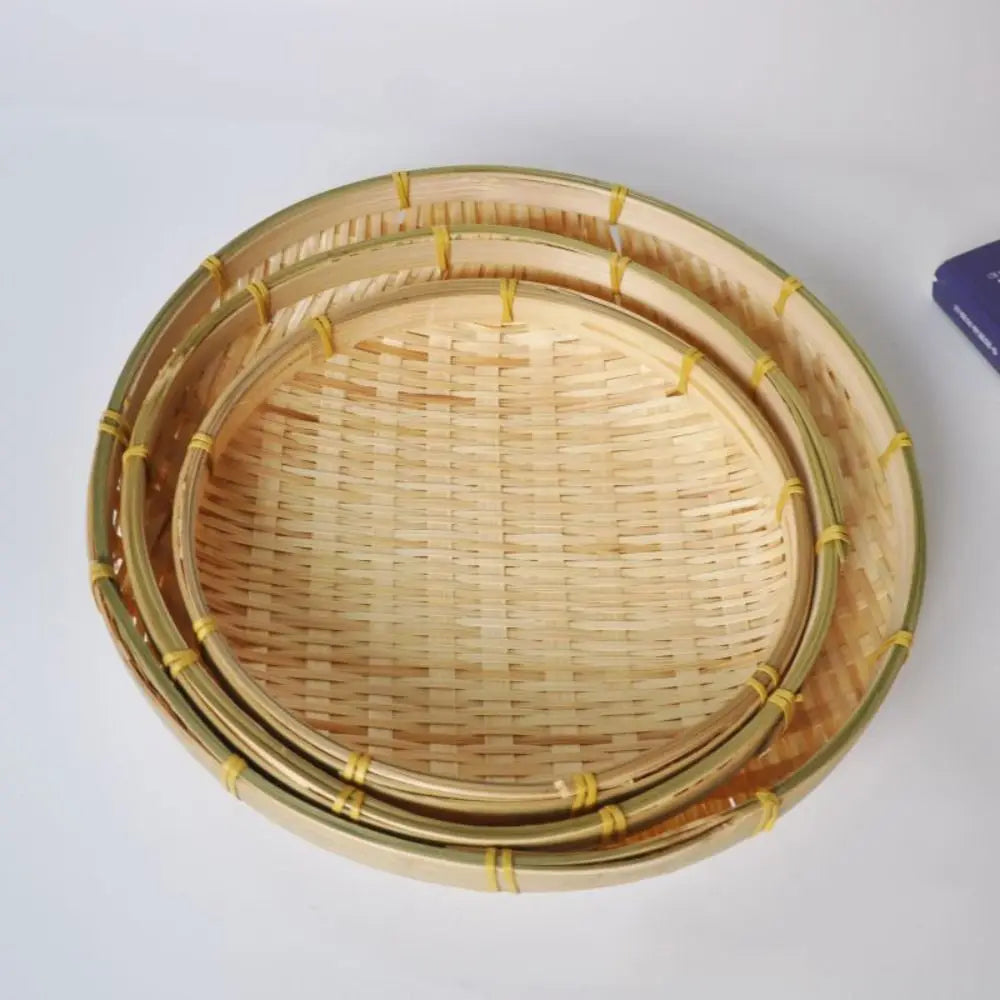 assiettes bambou tissage fin naturel traditionnel artisanal 13cm 15cm 22cm 26cm 30cm