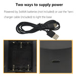 base led noire moderne adhésif cable type télécommande sans fil batteries aa