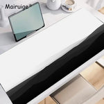 tapis souris jeu grande taille caoutchouc blanc noir motif gris moderne gaming mat decoration