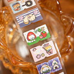 sticker autocollant kawaii dessins animés géométriques multicolores scrapbooking diy journal craft fournitures