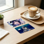autocollants protection cartes credit dessin anime personnalisables adhésifs modernes bleu noir violet