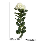 plante artificielle hortensia blanc vert moderne pot décoration intérieure réaliste