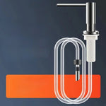 distributeur savon liquide argenté moderne tuyau flexible 120cm ouverture 25 40mm