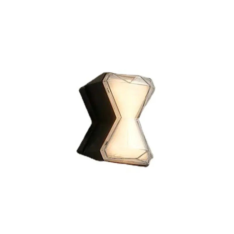 applique murale moderne effet diamant noir géométrique diffuseuse lumière salon chambre