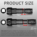 torche noire led rechargeable zoom vision nocturne 5w 940nm 850nm usb