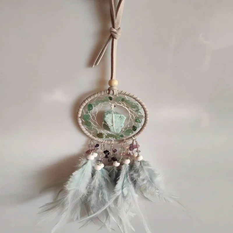 attrape rêves ethnique plumes filetage boho chic crochets ornement suspendu