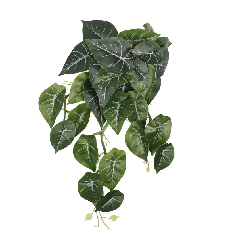 plantes artificielles feuilles ovales vert clair vert foncé naturel accrochées extérieur decoration 90cm 23feuilles