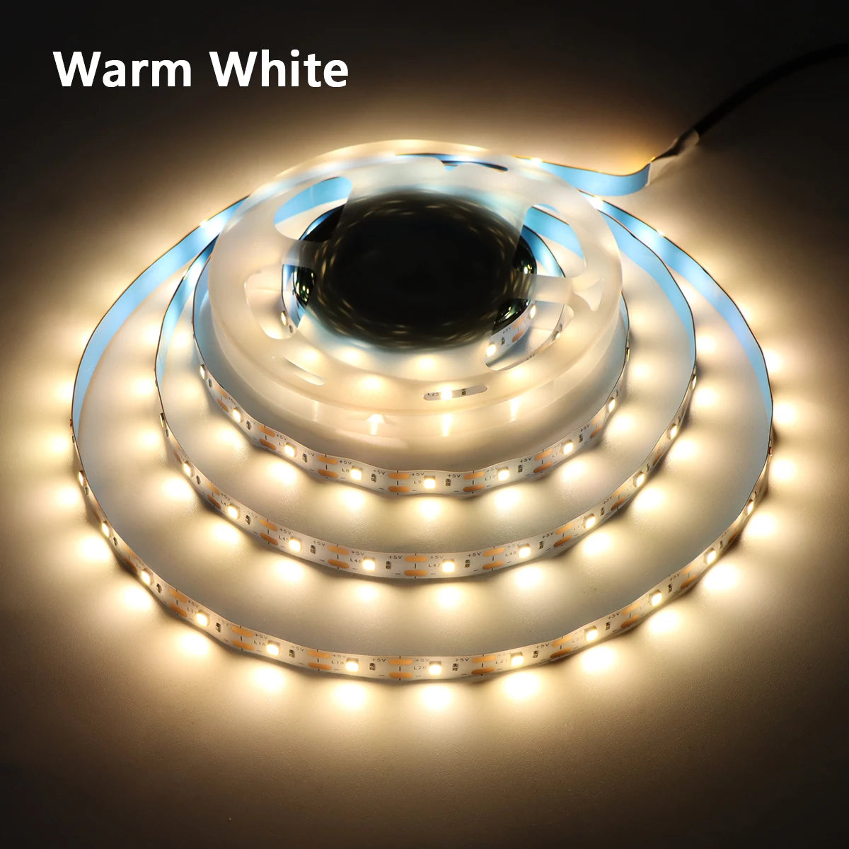 ruban led blanc blanc chaud moderne adhésif 60 leds mètre 5v 30000 heures