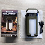 lampe camping vert olive moderne panneau solaire interrupteur indicateur charge led type