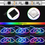 ruban led flexible multicolore moderne controle wifi bluetooth 12v 96leds