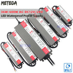 transformateur led waterproof ip67 12v 24v 36w 600w gris métallisé texturé industrielle