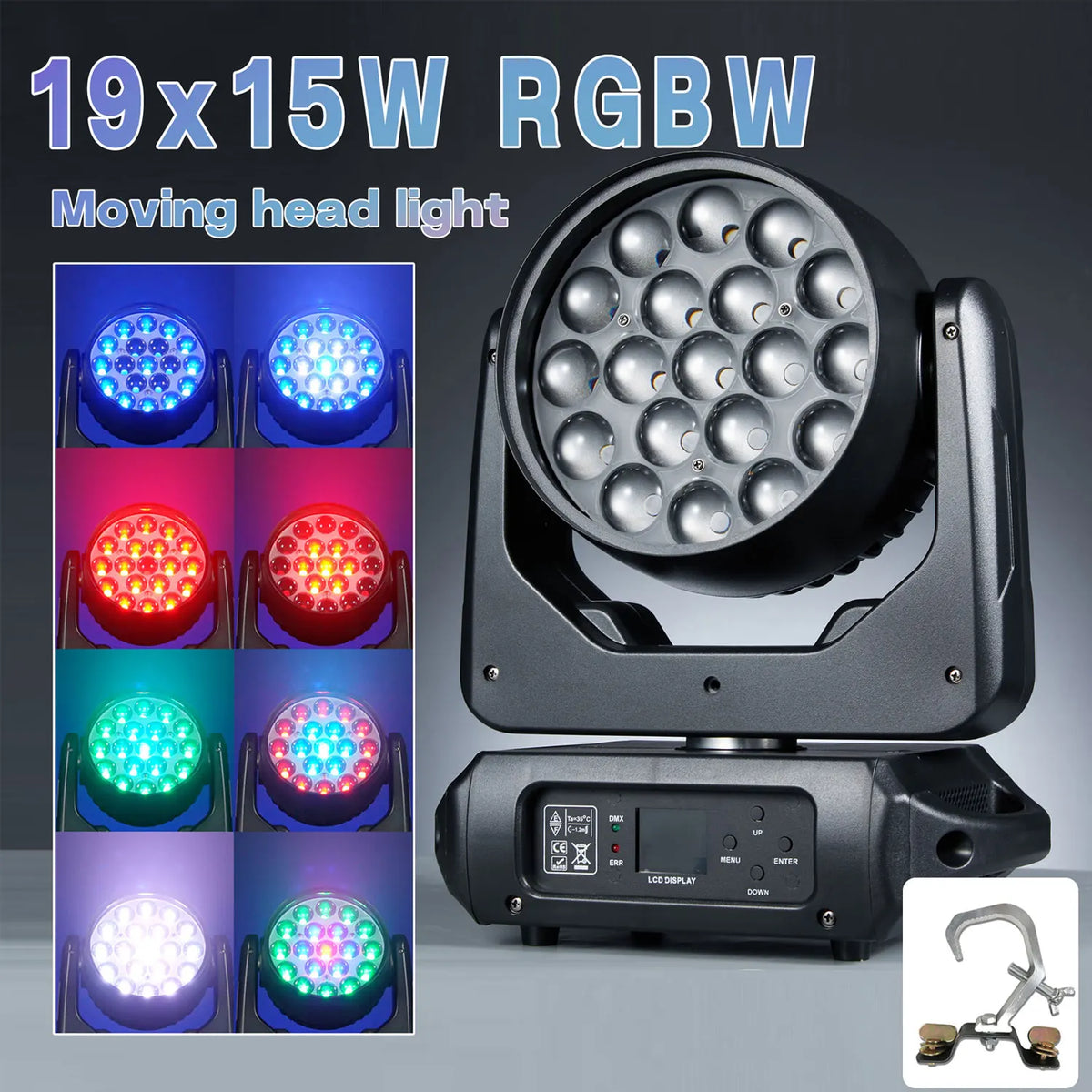 projecteur led moving head effet faisceau wash zoom dmx discothèque fête concert mariage