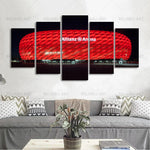 toile d'art moderne bayern munich paysage rouge noir contemporain sans cadre imprime toile