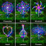 décorations solaires multicolores feu d'artifice clips modernes extérieures led étanches jardinées clips câbles connecteurs