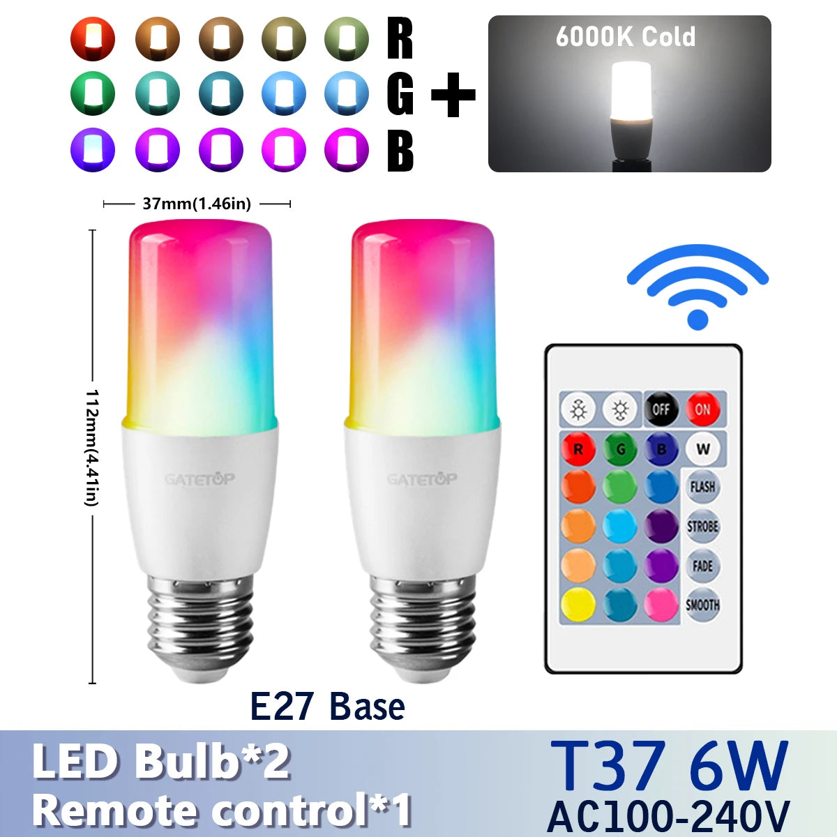 ampoule led rgb multicolore télécommande effet dynamique moderne lumiere variable 16 couleurs