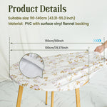 nappe table classique fleur imprimée imperméable l'huile blanc rose vert beige