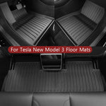 tapis sol coffre tesla model noir rayures horizontales moderne antidérapant caoutchouc