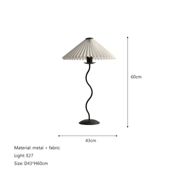 grand lampadaire moderne tissu plissé salon chambre lumière douce intérieur