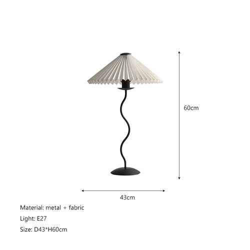 grand lampadaire moderne tissu plissé salon chambre lumière douce intérieur