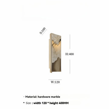 lampe murale moderne marbre blanc minimaliste 4500K 3000K 6000K chambre cuisine entree sdb