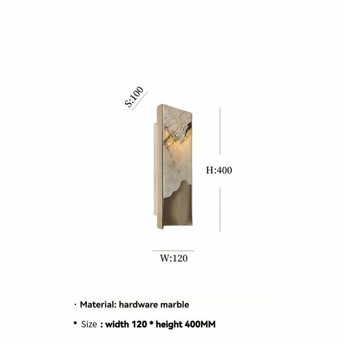 lampe murale moderne marbre blanc minimaliste 4500K 3000K 6000K chambre cuisine entree sdb