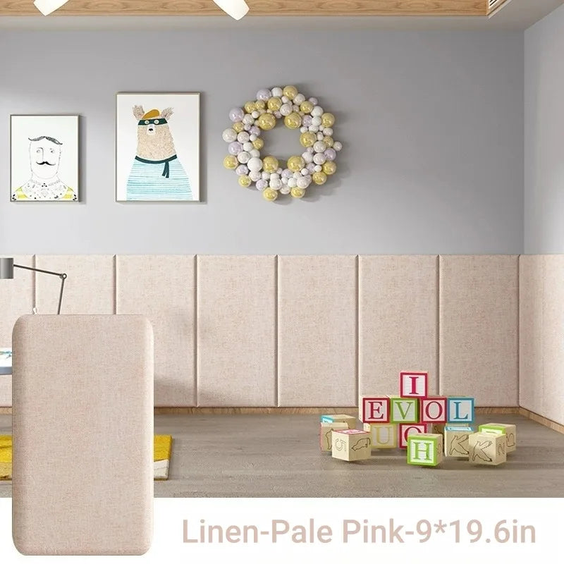 panneaux décoratifs modernes tissu lin adhésifs résistants l'eau beige clair 35cm 50cm 2pcs 4pcs