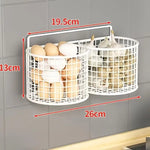 paniers suspendus fer maille fine noir blanc modernes clips magnétiques rangement cuisine