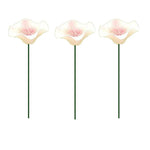 supports papillons artificiels fleurs simples modernes décoratifs tringles rose blanc jaune vert