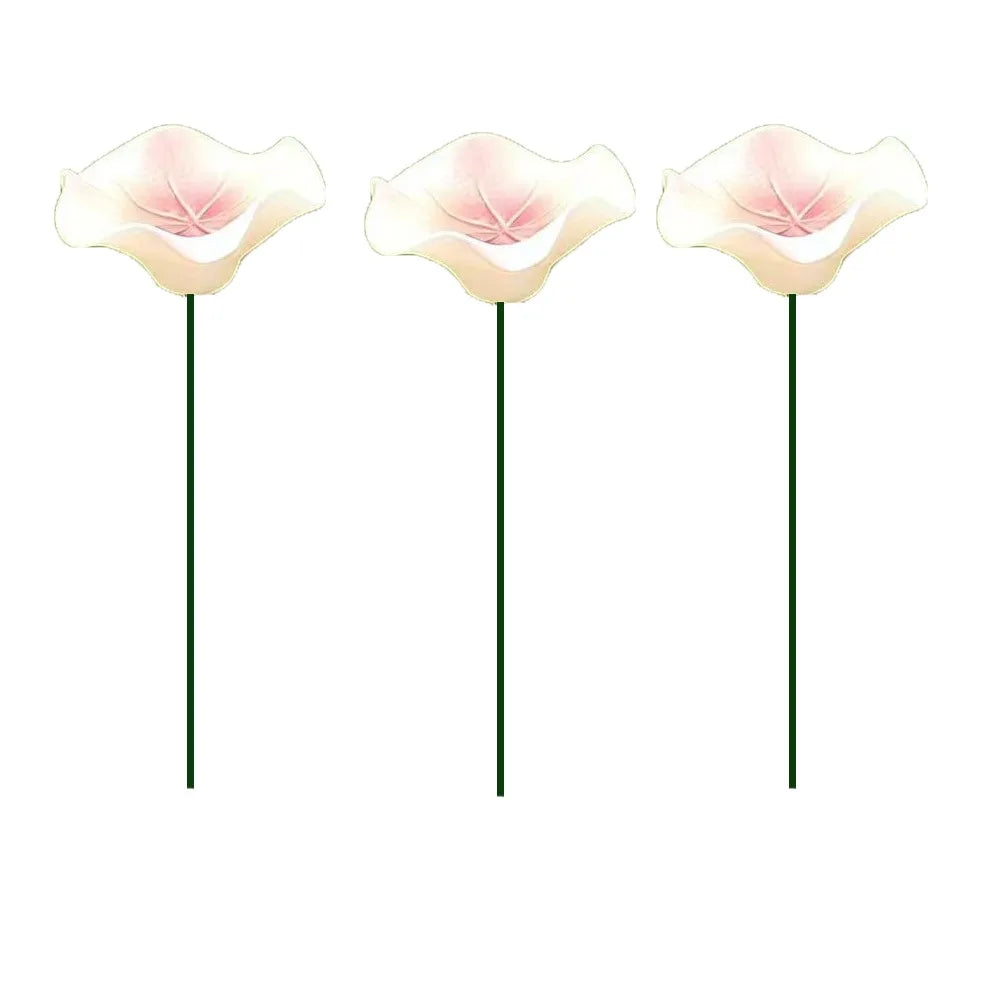 supports papillons artificiels fleurs simples modernes décoratifs tringles rose blanc jaune vert