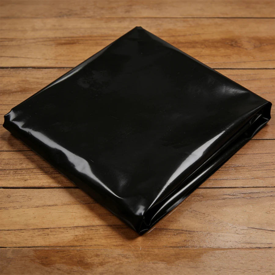 tapis imperméable pvc noir lisse brillant résistant humidité portable pliable camping plein air épais