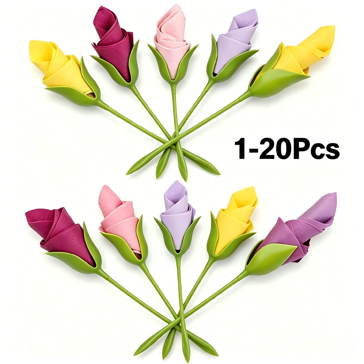 serviettes pliées fleurs violet rose jaune vert origami adhésif table décoration événement mariage