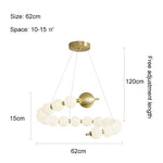 suspension lumineuse moderne blanc doré boules rondes salon chambre restaurant étude